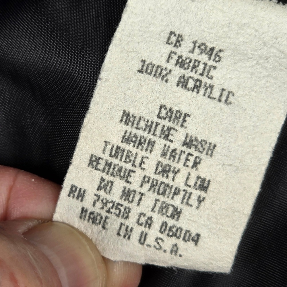 Vintage CB Sports Mens Sherpa Fleece Quarter Zip Pullover Charcoal Gray USA Made - Picture 7 of 11